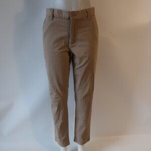Mens Blue Ice Tan Khaki Flat Front Khaki Twill Pants 34 SIZE: 34 COLOR: KHAKI BU